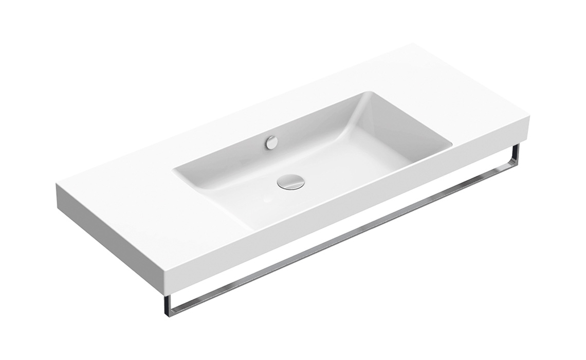 Catalano Comfort Раковина подвесная 125x50x17h см, с переливом, покр. Cataglaze, цвет: белый глянц. 0121270001