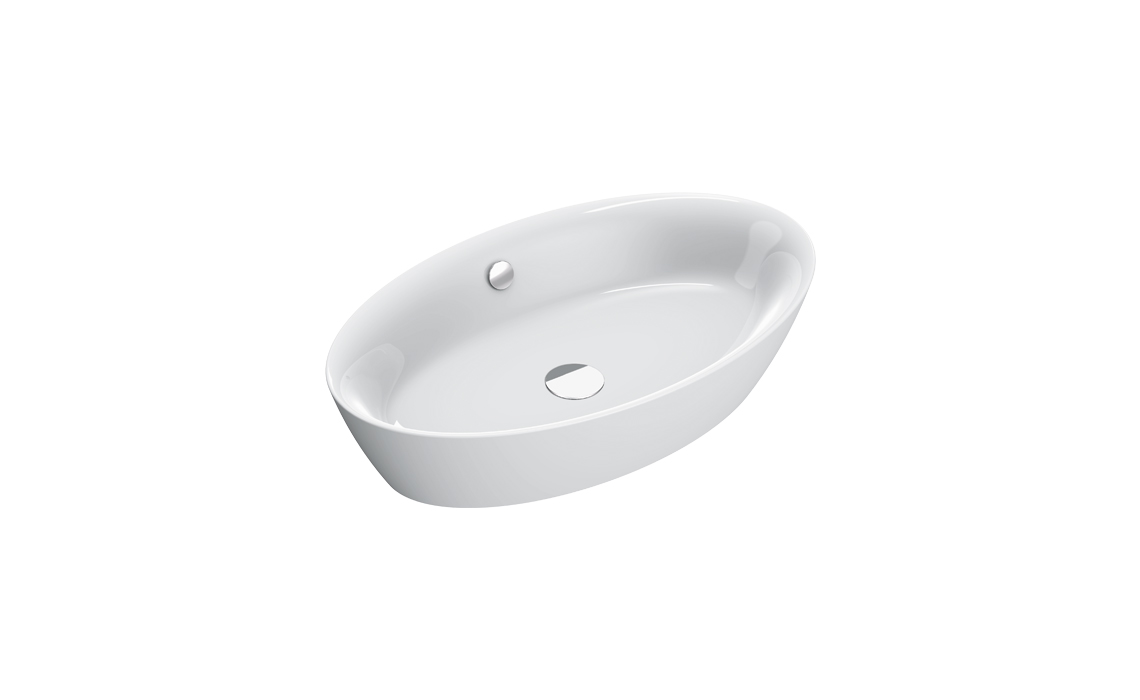 Catalano Zero Раковина чаша 70x42x16h см, с переливом, покрытие Cataglaze, цвет: белый глянцевый 170APVL00