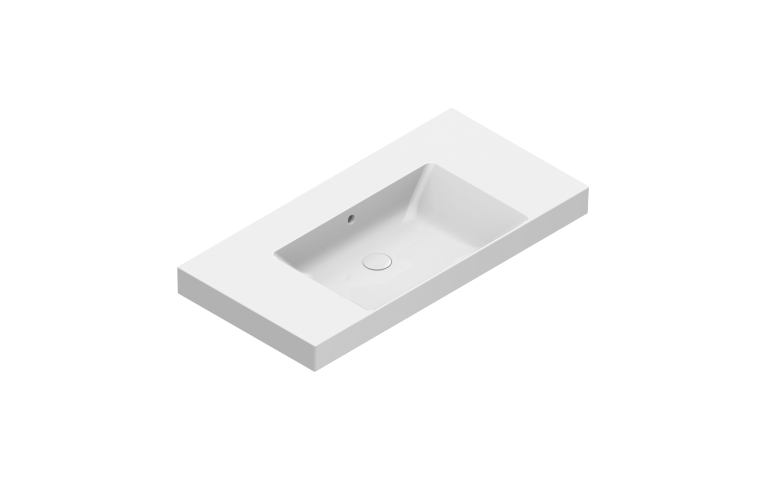 Catalano Zero Раковина подвесная 100x50x17h см, с переливом, покр. Cataglaze, цвет: белый глянц. 0121010001