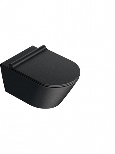 Catalano Zero Унитаз подвесной безободковый 35x55 см, смыв торнадо, Twinglaze, цвет: черный матовый 0111550022