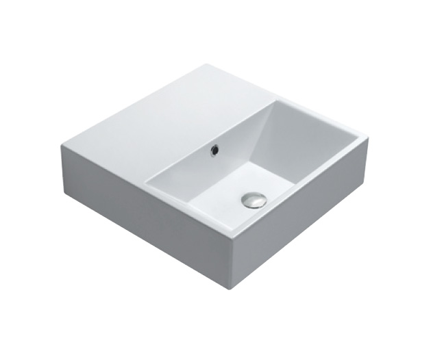 Catalano Comfort Раковина подвесная 55x55x15h см, с переливом, цвет: белый глянцевый 55VE