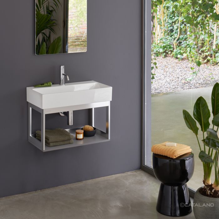 Catalano Comfort Раковина подвесная 65x35x12h см, без перелива, покр. Cataglaze, цвет: белый глянц. 0220650001