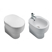 Catalano C light Унитаз напольный/биде/крышка 35x52 см, цвет: белый глянцевый VPCB52+BICB52+CLST