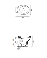 Catalano Roma Унитаз напольный с крышкой 39x56 см, цвет: белый глянцевый 1VPRN00+5ROST00