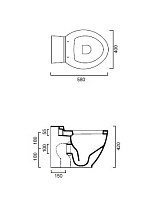 Catalano Zero Унитаз напольный с крышкой 40x58 см, цвет: белый глянцевый VPZG+5ZPST00