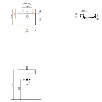 Catalano Comfort Раковина подвесная 50x47x15,5h см, с переливом, покр. Cataglaze, цвет: белый глянц. 0220500001
