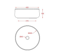 ArtCeram Cognac Раковина чаша d42x16h см, без перелива, покрытие Saniglaze, цвет: green foresta COL001 43 00