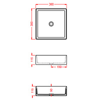 ArtCeram Scalino Раковина чаша 38x38x11,5h см, без перелива, цвет: cream SCL001 22 00