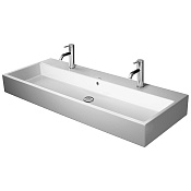 Duravit Vero Air Раковина 120 cм, с 2 отв. под смеситель, на столешницу, цвет: белый 2350120026