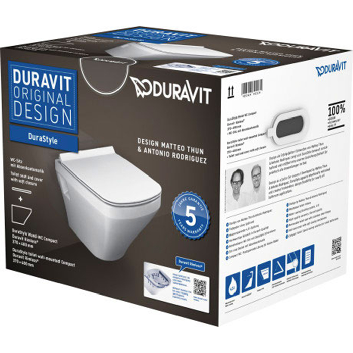 Duravit DuraStyle Комплект: подв. унитаз Rimless 257109 37х48 см. 006379 45710900A1 (257109+006379)