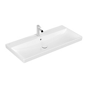 Villeroy & Boch Avento Раковина с 1 отв. под смеситель, с переливом, 100x47 см, цвет: белый 4156A5R1