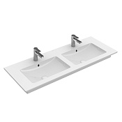 Villeroy & Boch Venticello Раковина, 2 отверстия под смеситель, 130x50 см, цвет: белый 4111DL01