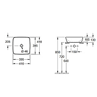 Villeroy & Boch Artis Раковина 41x41x13 см, накладная, цвет: Sage Green 417841BCS8