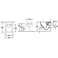 Villeroy & Boch Architectura Унитаз подвесной, 35x48 см, цвет: белый 4687R001