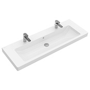 Villeroy & Boch Subway 2.0 Раковина на тумбу, 2 отверстия, 130x47 см, цвет: белый 7176D201