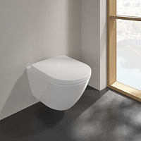 Villeroy & Boch Subway 2.0 Сиденье с крышкой для унитаза Comfort, цвет: белый 9M86S101