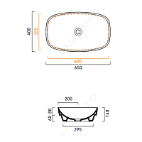 Catalano Italy Раковина встраиваемая сверху 65x40 см, без перелива, Cataglaze, цвет: белый глянцевый 165AGRLX00