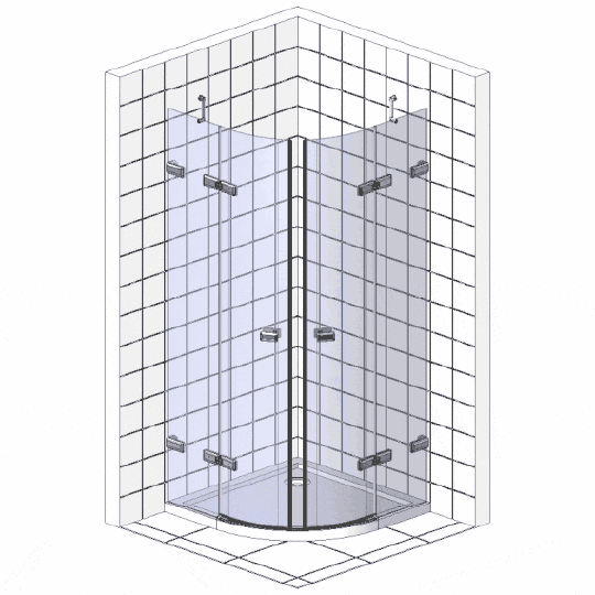 Душевой уголок Ravak CSKK4-80 Transparent, блестящий профиль 3Q140C00Z1