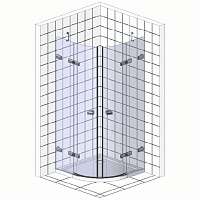 Душевой уголок Ravak CSKK4-80 Transparent, блестящий профиль 3Q140C00Z1