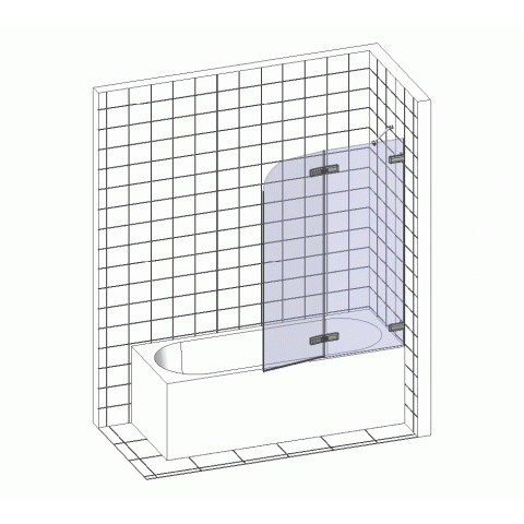 Ravak 10° 10CVS2 L Шторка на ванну левая, стекло прозрачное 99x150h см, цвет: хром 7QLA0103Z1