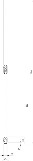 Ravak 10° 10CVS2 L Шторка на ванну левая, стекло прозрачное 99x150h см, цвет: хром 7QLA0103Z1