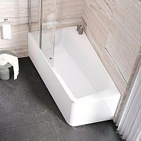 Ravak 10° 10CVS2 L Шторка на ванну левая, стекло прозрачное 99x150h см, цвет: хром 7QLA0103Z1