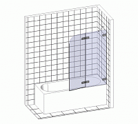Ravak 10° 10CVS2 L Шторка на ванну левая, стекло прозрачное 99x150h см, цвет: хром 7QLA0103Z1