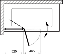 Шторка на ванну Ravak CVS2-100 L Transparent, профиль блестящий 7QLA0C00Z1