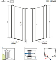 Душевая дверь в нишу Radaway Idea DWJS 130 L 3799455-01L
