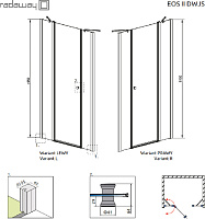 Душевая дверь в нишу Radaway Idea DWJS 140 R 3799456-01R
