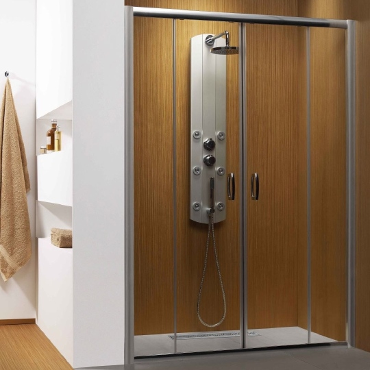 Radaway Premium Plus DWD Душевая дверь в нишу, прозрачная 5 мм, 140х190h см, цвет: хром глянцевый 33353-01-01N