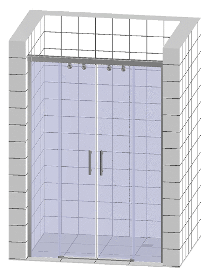 Radaway Premium Plus DWD Душевая дверь в нишу, прозрачная 5 мм, 140х190h см, цвет: хром глянцевый 33353-01-01N
