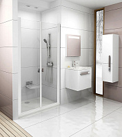 Душевая дверь в нишу Ravak CSDL2-100 Transparent, профиль белый 0QVAC10LZ1