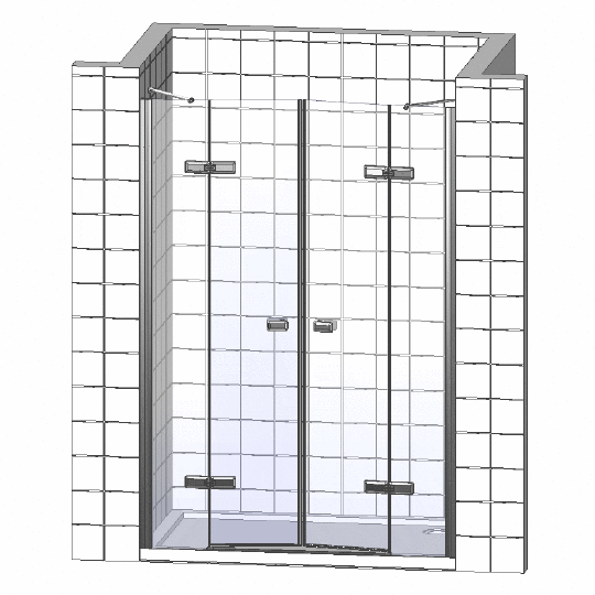 Душевая дверь в нишу Ravak CSDL2-100 Transparent, профиль сатин 0QVACU0LZ1