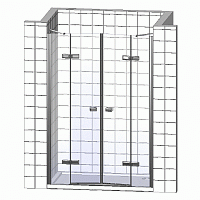 Душевая дверь в нишу Ravak CSDL2-100 Transparent, профиль сатин 0QVACU0LZ1