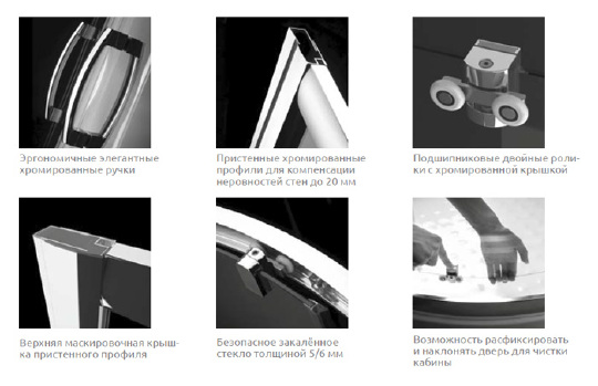 Radaway Premium Plus C Душевой уголок 90х190h см, универсальный, Easy Clean, цвет: хром глянцевый 30453-01-06N