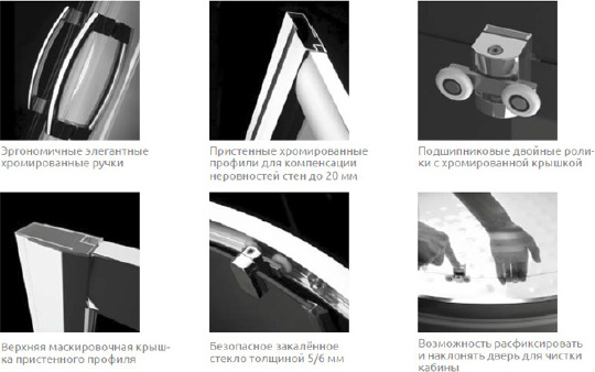 Radaway Premium Plus A Душевой уголок 90х190h см, универсальный, Easy Clean, цвет: хром глянцевый 30403-01-01N