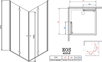 Душевой уголок Radaway Eos KDD-B 100x90 прозрачное стекло 37353-01-01N