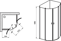 Душевой уголок Ravak CSKK4-80 Transparent, профиль сатин 3Q140U00Z1