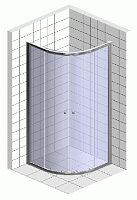 Душевой уголок Ravak SKCP4-90 Sabina Pearl, профиль белый 31177V10011