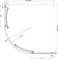 Душевой уголок Ravak SKCP4-90 Sabina Pearl, профиль белый 31177V10011