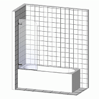 Шторка на ванну Ravak CVS1-80 R Transparent, профиль блестящий 7QR40C00Z1