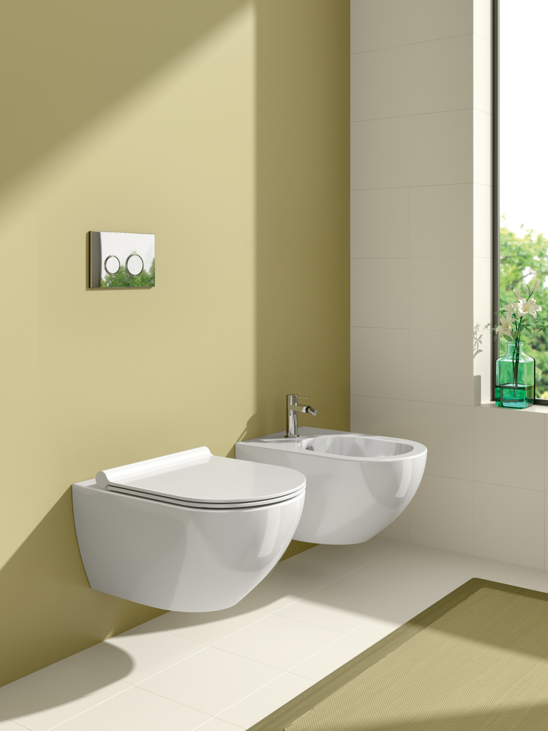 Catalano Sfera Биде подвесное 35x54 см, 1 отв., с переливом, покр. Cataglaze, цвет: белый глянцевый 1BSF5400