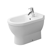 Duravit Starck 3 Биде напольное приставное 56х36 см, с 1 отв., цвет: белый+WonderGliss 22301000001