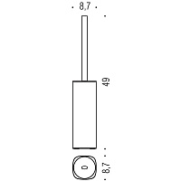 Colombo Design Trenta Ершик для унитаза напольный, с латунной колбой, цвет: chrome B3006.CR