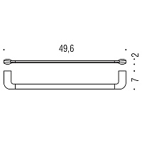Colombo Design Trenta Полотенцедержатель 49,6 см, подвесной, цвет: matt graphite B3010.GM