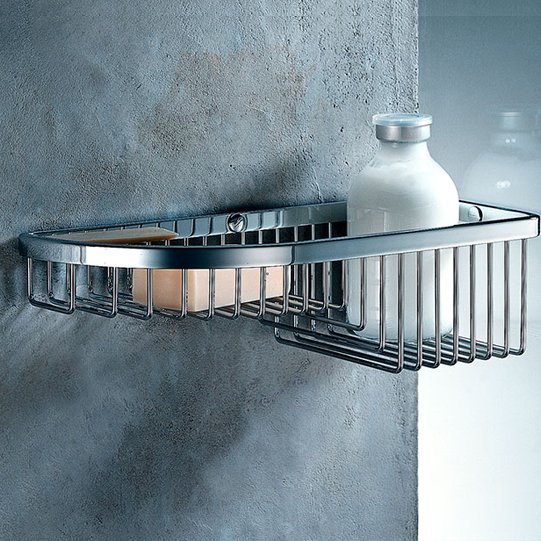 Colombo Design Angolari Угловая полочка, подвесная, цвет: chrome B9608.CR