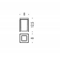Colombo Design Forever Стакан настольный, матовое стекло, латунь, цвет: chrome B2941.CR-VAN
