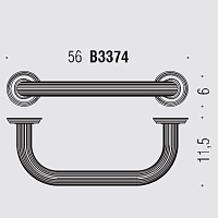 Colombo Design Hermitage Поручень для ванны 56 см, цвет: chrome B3374.CR