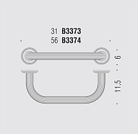 Colombo Design Hermitage Поручень для ванны 56 см, цвет: gold B3374.HPS